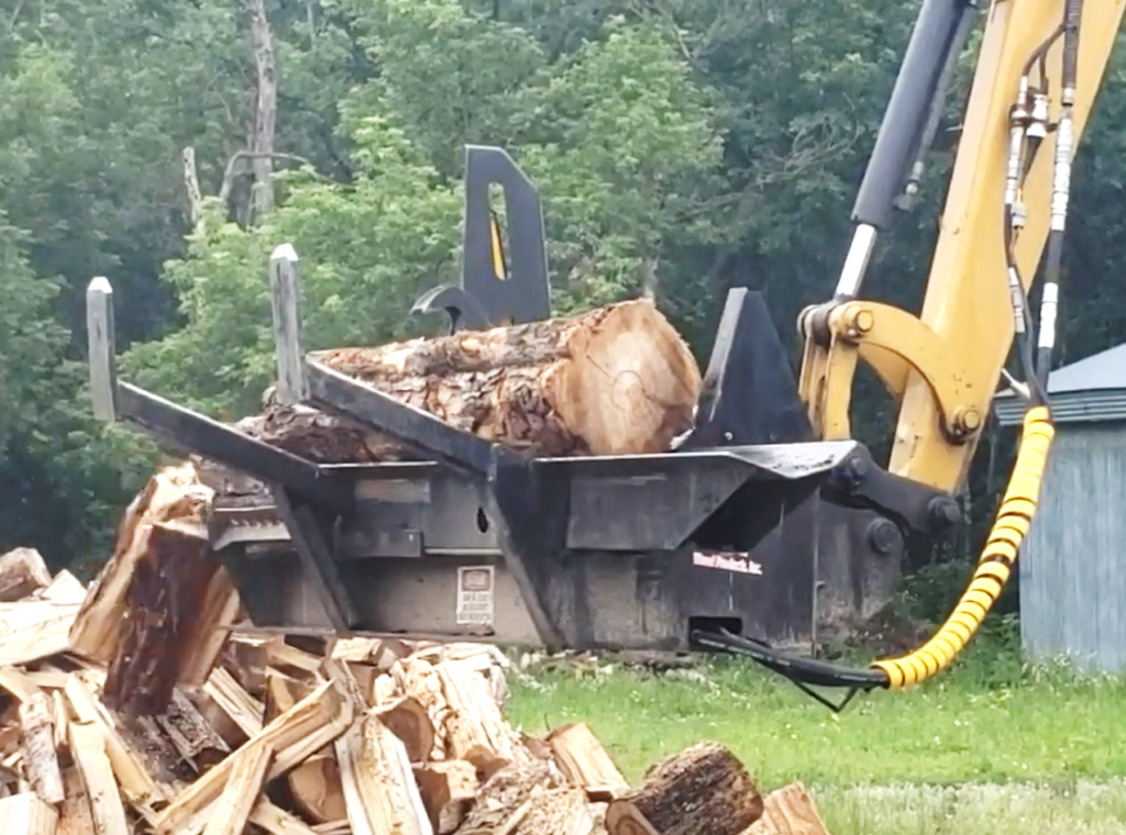 The HWP-120 processing a log.
