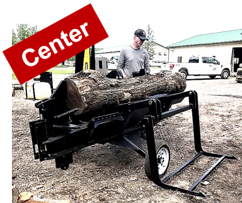 The HWP-120 TR centering a log