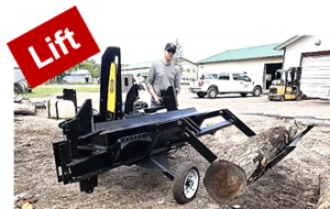 The HWP-120 TR lifting a log