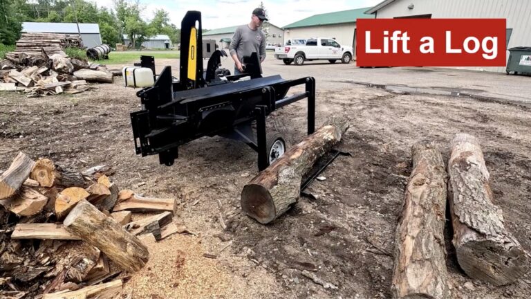 The HWP-120 TR starting to lift a log